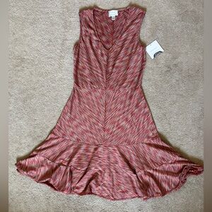 Donna Morgan Multicolored Sleeveless V-Neck Flared Dress